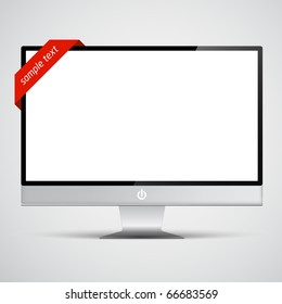 Blank LCD Monitor with Ribbon