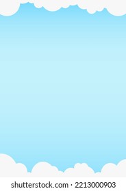 Blank letter to Santa Claus blue background with snow
