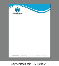 Blank Letterhead Template Print Logo Stock Vector (Royalty Free ...