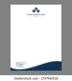 Blank Letterhead Template Print Logo Stock Vector (Royalty Free ...