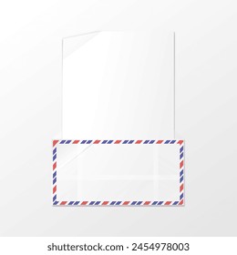 blank letters and envelopes vector design