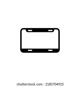 blank license plate icon vector design templates 