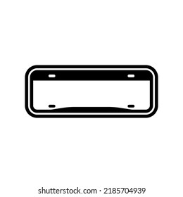 blank license plate icon vector design templates 