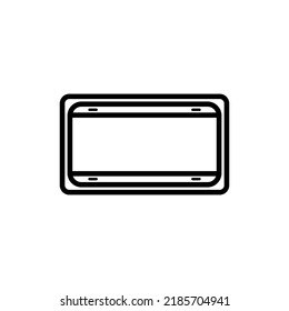 blank license plate icon vector design templates 