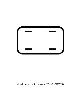 blank license plate icon vector design templates 