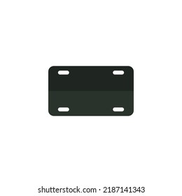 Blank License Plate Icon Vector Design Templates 