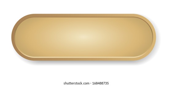 The blank light brown button ready for your text / The cappuccino button / The button