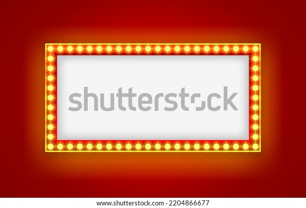 Blank Lightbox On Red Background Illuminated Stock Vector (Royalty Free ...