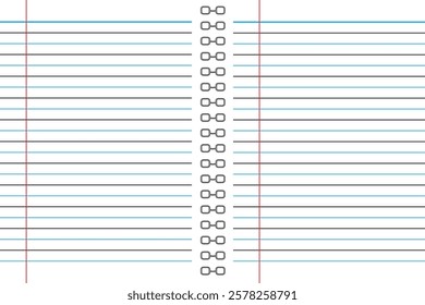 Blank lined notebook paper icon.