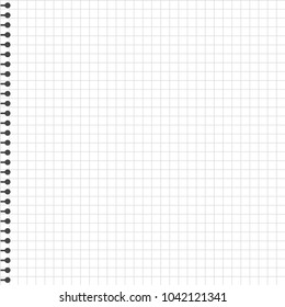 Blank lined paper template, one page, Notebook & Exercise book, vector illustration.