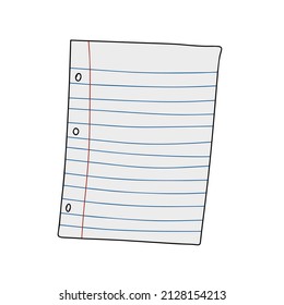 Hoja en blanco. Página en blanco. Plantilla para texto. Estilo de doodle dibujado a mano
