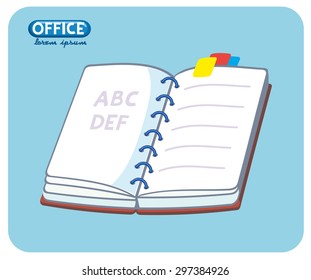 Blank lined spiral notebook.