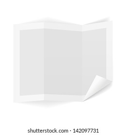 The blank list of paper with folded corner / The list of paper / The paper