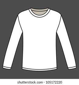 Blank long-sleeved T-shirt template