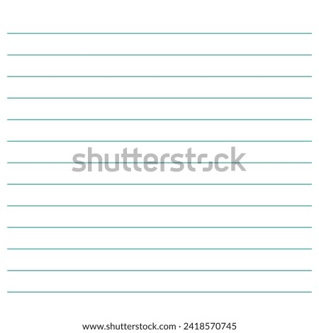 Blank loose leaf notebook paper background. Realistic line paper note. Notebook paper with lines design. Blank notebook paper sheet with lines vector illustration