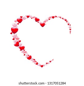 Blank Love Card with Hearts,
Card for Mother's Day, Valentine's Day, wedding and much more
Vector illustration isolated on white background