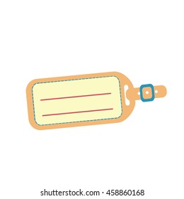 blank luggage tag illustration isolated in a white background