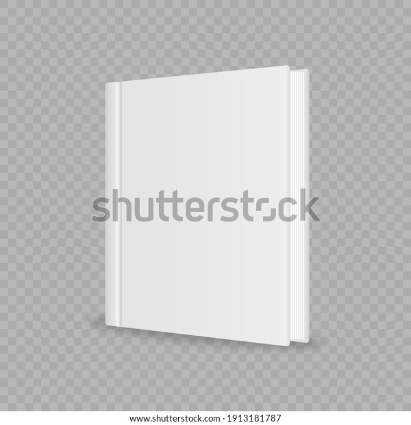Blank\
magazine or book cover, brochure booklet. Cover brochure mockup,\
white soft surface, catalog or tutorial. Blank vertical book cover\
template with pages in front. Vector\
illustration.