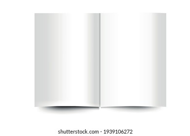 Blank magazine or book. realistic 3d vector illustration