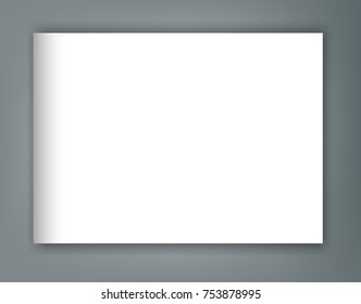 Blank magazine catalogue brochure mockup cover template.