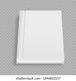 Blank Magazine Cover, Book, Booklet, Brochure. Blank Vertical Book Cover Template With Pages In Front. Cover Brochure Mockup, White Soft Surface, Catalog Magazine Tutorial. Vector Illustration.