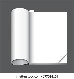 Blank Magazine Page Ready Your Design Stock Vector (Royalty Free ...