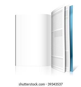 Blank magazine page. Vector illustration. Insert your graphics.