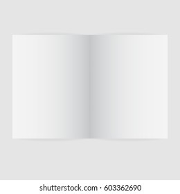 Blank Magazine Spread Template Vector Illustration.