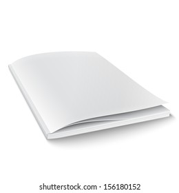 Blank magazine template on white background with soft shadows. Vector illustration. EPS10.