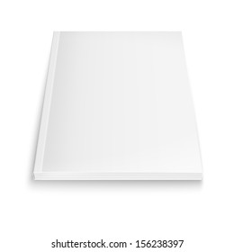 Blank magazine template on white background with soft shadows. Vector illustration. EPS10.