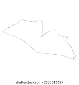 Blank map of the Acre state isolated on white background. Vector illustration