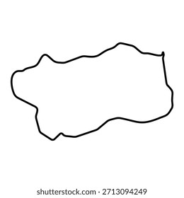 Blank map of Aosta Valley isolated on white background. Vector illustration