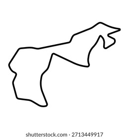 Mapa en blanco de Appenzell Ausserrhoden aislado sobre fondo blanco. Ilustración vectorial