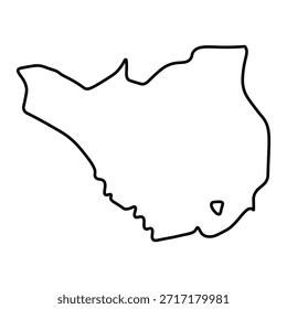 Blank map of Ararat isolated on white background. Vector illustration