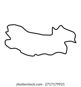 Mapa em branco de Armavir isolado no fundo branco. Ilustração vetorial