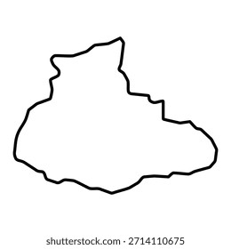 Blank map of Badghis isolated on white background. Vector illustration