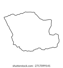 Mapa em branco de Bengo isolado no fundo branco. Ilustração vetorial