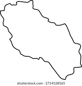 Leere Karte von Berat einzeln auf weißem Hintergrund. Vektorgrafik