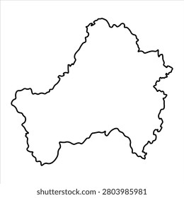 Blank map of Bryansk Oblast isolated on white background. Vector illustration