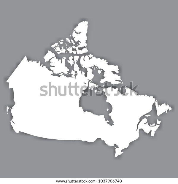 Blank Map Canada Blank White Similar Stock Vector Royalty Free