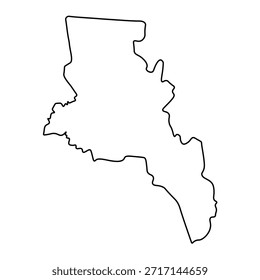 Mapa em branco de Catamarca isolado no fundo branco. Ilustração vetorial