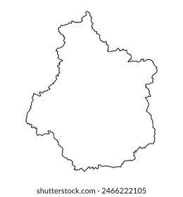 Blank map of Centre-Val de Loire province. Vector illustration