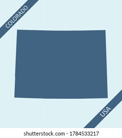 Blank map of Colorado USA