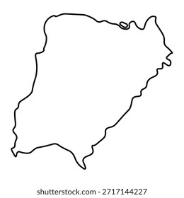 Mapa em branco de Corrientes isolado no fundo branco. Ilustração vetorial