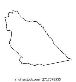 Blank map of Cuando isolated on white background. Vector illustration