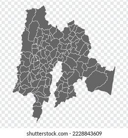 Blank map Cundinamarca  of Colombia. High quality map Cundinamarca with municipalities on transparent background for your web site design, logo, app, UI. Colombia.  EPS10.