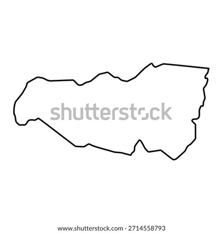 Blank map of Encamp isolated on white background. Vector illustration