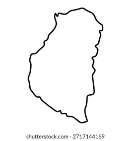 Mapa em branco de Entre Ríos isolado no fundo branco. Ilustração vetorial