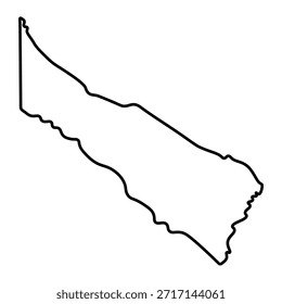Mapa em branco de Formosa isolado no fundo branco. Ilustração vetorial