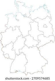 Mapa em Branco dos Estados Alemães
